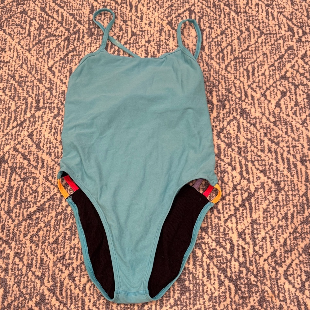 Jolyn Gavin 2 Aqua Tie-back Swimsuit